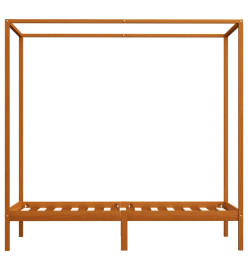 Cadre de lit à baldaquin Marron miel Pin massif 90x200 cm
