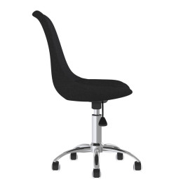 Chaise pivotante de bureau Noir Tissu