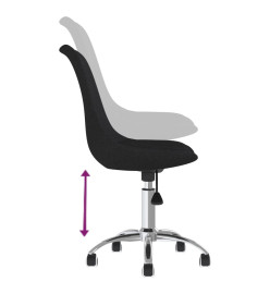 Chaise pivotante de bureau Noir Tissu