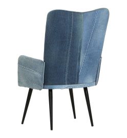 Chaise à oreilles Denim patchwork Toile