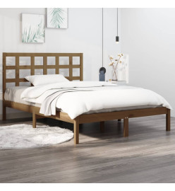 Cadre de lit Marron miel Bois massif 200x200 cm