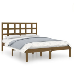 Cadre de lit Marron miel Bois massif 200x200 cm