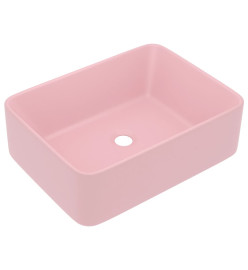 Lavabo de luxe Rose mat 41x30x12 cm Céramique