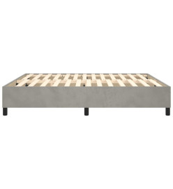 Cadre de lit Gris clair 200x200 cm Velours