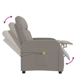 Fauteuil électrique de massage Taupe Tissu