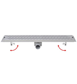 Drain de douche linéaire 730 x 140 mm acier inoxydable