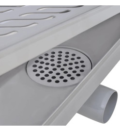 Drain de douche linéaire 730 x 140 mm acier inoxydable