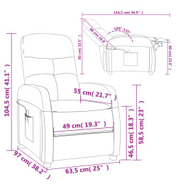 Fauteuil de massage Taupe Tissu