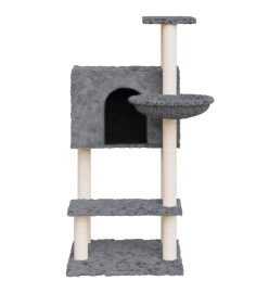 Arbre à chat avec griffoirs en sisal Gris foncé 108,5 cm