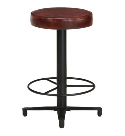 Tabourets de bar lot de 2 52 cm cuir véritable