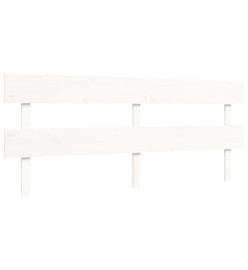Cadre de lit avec tête de lit blanc 200x200 cm bois massif