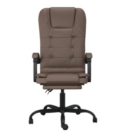 Fauteuil de massage inclinable de bureau Marron Similicuir