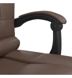 Fauteuil de massage inclinable de bureau Marron Similicuir