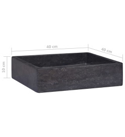 Lavabo Noir 40x40x10 cm Marbre