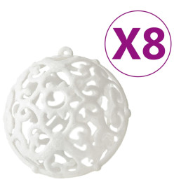 Ensemble de boules de Noël 100 pcs Blanc