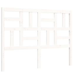 Cadre de lit avec tête de lit blanc 140x190 cm bois massif