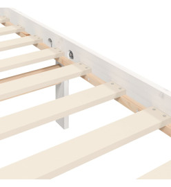 Cadre de lit avec tête de lit blanc 140x190 cm bois massif