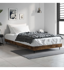 Cadre de lit chêne fumé 90x190 cm bois d'ingénierie