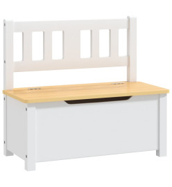 Ensemble de table et chaises enfants 4 pcs Blanc et beige MDF