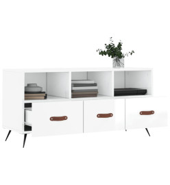 Meuble TV Blanc brillant 102x36x50 cm Bois d'ingénierie