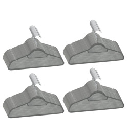 Cintres antidérapants 100 pcs Gris Velours