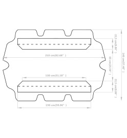 Toit de rechange de balançoire Blanc 150/130x70/105 cm 270 g/m²