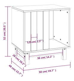 Niche pour chien Blanc 50x40x52 cm Bois de pin massif