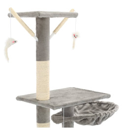 Arbre à chat avec griffoirs en sisal 230-250 cm Gris