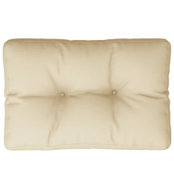 Coussin de palette beige 50x40x12 cm tissu