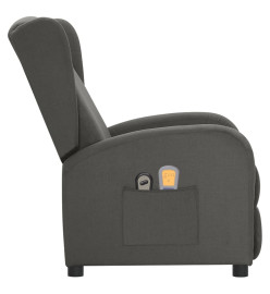 Fauteuil électrique de massage Gris foncé Tissu