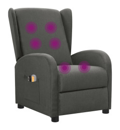 Fauteuil électrique de massage Gris foncé Tissu