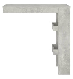 Table de bar murale Gris Béton 102x45x103,5cm Bois d'ingénierie