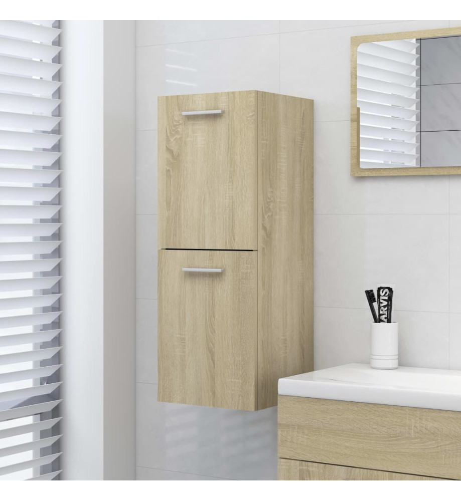 Armoire de salle de bain Chêne sonoma 30x30x80 cm Aggloméré