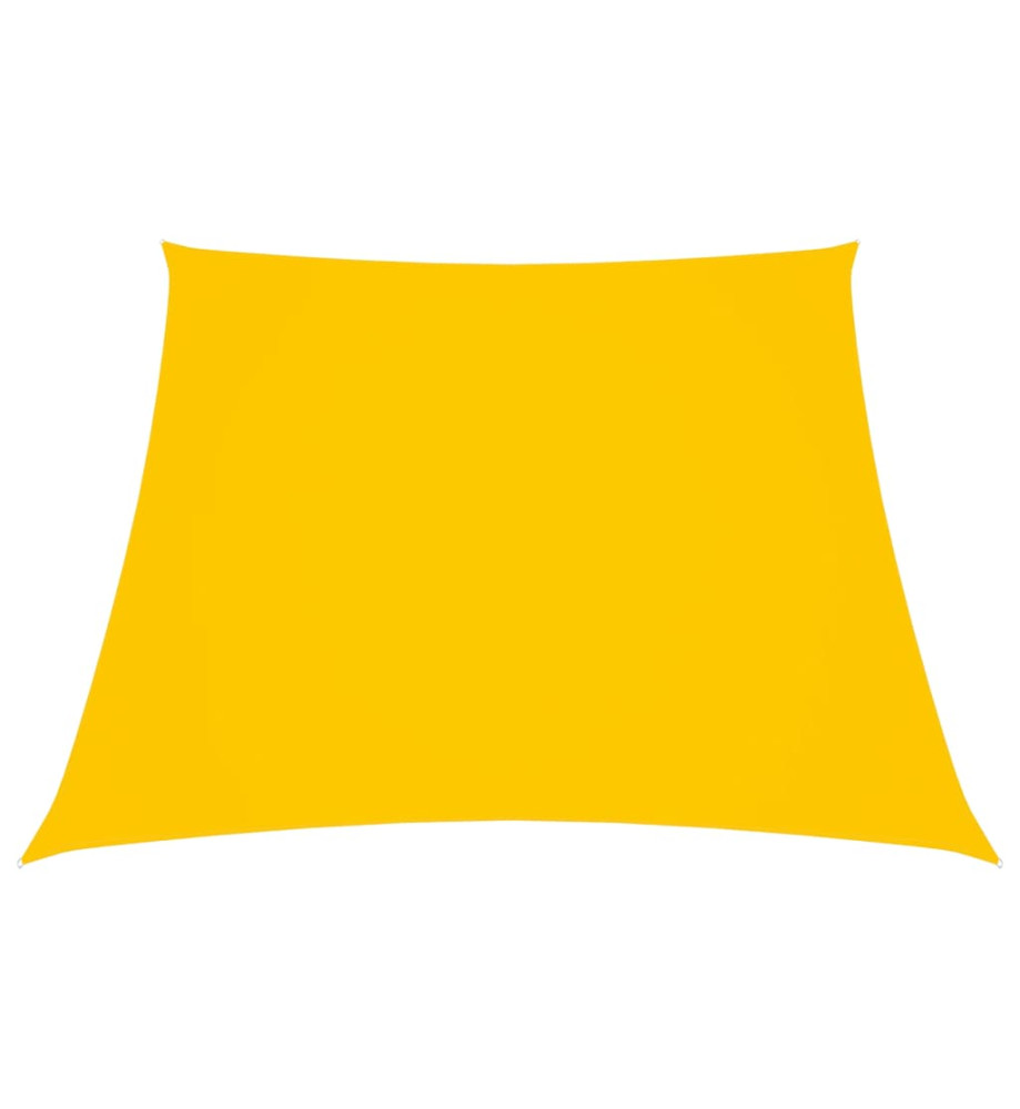 Voile de parasol Tissu Oxford trapèze 2/4x3 m Jaune