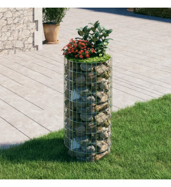 Poteau à gabion circulaire Acier galvanisé Ø50x100 cm