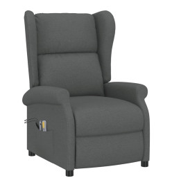 Fauteuil de massage électrique à oreilles gris foncé Tissu