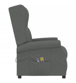 Fauteuil de massage électrique à oreilles gris foncé Tissu