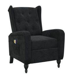 Fauteuil de massage inclinable noir velours