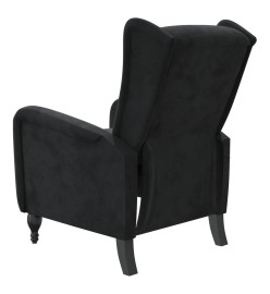 Fauteuil de massage inclinable noir velours