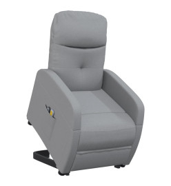 Fauteuil de massage inclinable Gris clair Tissu