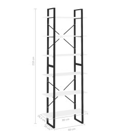 Armoire haute Blanc 80x30x210 cm Aggloméré