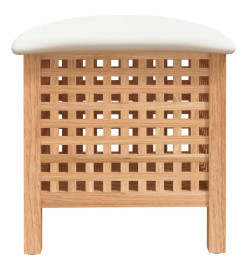 Tabouret de salle de bain 48x47,5x52 cm Bois massif de noyer