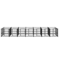 Chenil d'extérieur pour chiens Acier 13,14 m²
