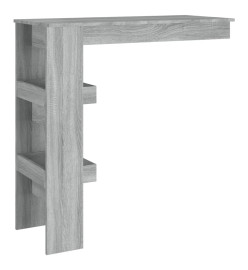 Table bar murale Sonoma gris 102x45x103,5 cm Bois d'ingénierie