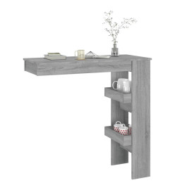 Table bar murale Sonoma gris 102x45x103,5 cm Bois d'ingénierie