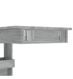 Table bar murale Sonoma gris 102x45x103,5 cm Bois d'ingénierie