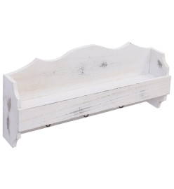 Porte-manteau mural Blanc 50x10x23 cm Bois