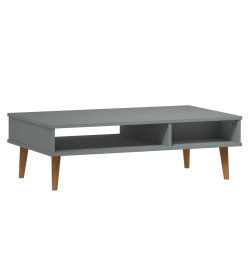 Table basse MOLDE Gris 100x55x31 cm Bois de pin massif