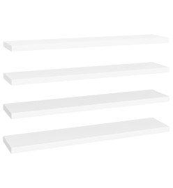 Étagères murales flottantes 4 pcs Blanc 120x23,5x3,8cm MDF