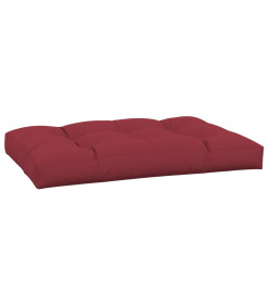 Coussin de palette rouge bordeaux 120x80x12 cm tissu